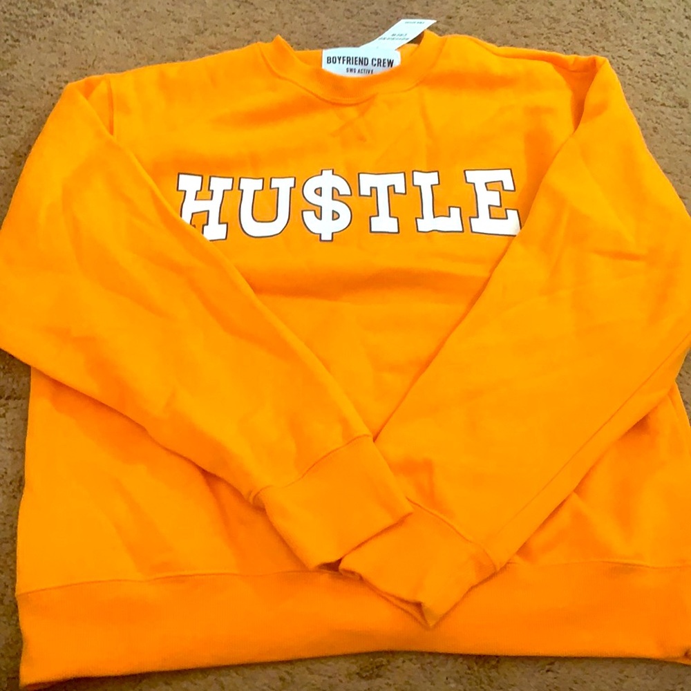 Orange boyfriend crewneck